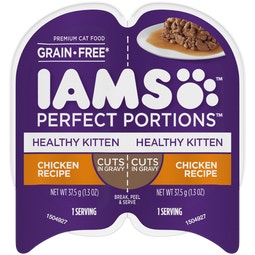 IAMS™ PERFECT PORTIONS™ HEALTHY KITTEN CUTS IN GRAVY - CHICKEN RECIPE image