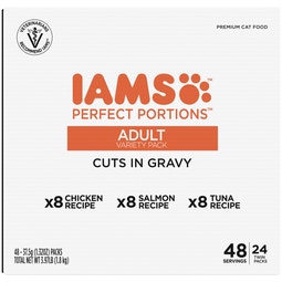 IAMS™ PERFECT PORTIONS™ Wet Cat Food Cuts in Gravy, Variety Pack Recipe image