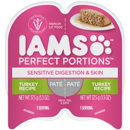 IAMS™ PERFECT PORTIONS™ SENSITIVE DIGESTION & SKIN ADULT PATÉ  - TURKEY RECIPE image