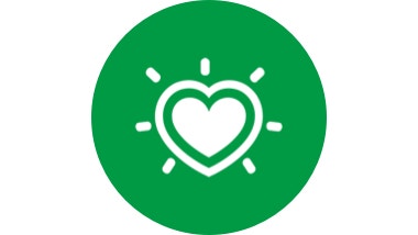 green icon of energetic heart