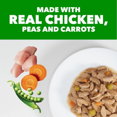 IAMS Proactive Health Adult Chicken, Peas and Carrots Recipe Wet Dog Food image 1