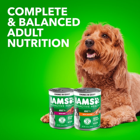 IAMS™ ADULT CHICKEN AND BEEF CHUNKS IN GRAVY VARIETY PACK image 1