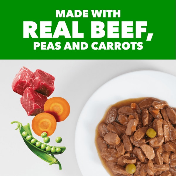 IAMS Proactive Health Adult Beef, Peas and Carrots Recipe Wet Dog Food image 2