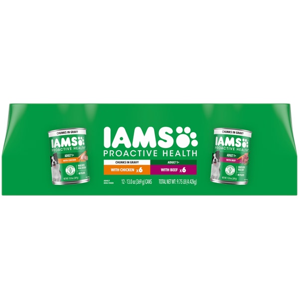 IAMS™ ADULT CHICKEN AND BEEF CHUNKS IN GRAVY VARIETY PACK image 1