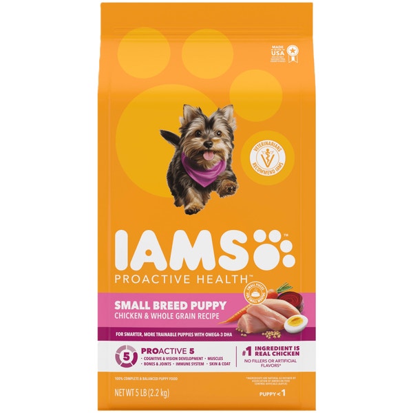 IAMS Proactive Health Healthy Puppy Chicken Recipe Small Breed Dry Puppy Food, (4) 5 Lb Bags image 1
