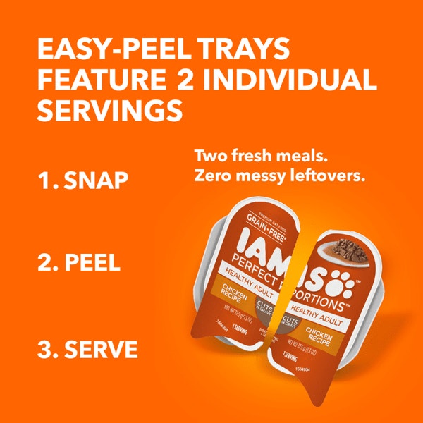 IAMS™ PERFECT PORTIONS™ HEALTHY ADULT CUTS IN GRAVY - CHICKEN RECIPE image 3