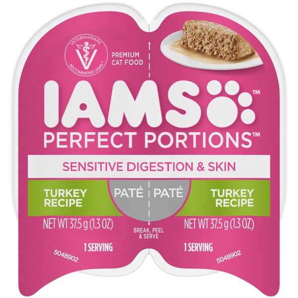 IAMS™ PERFECT PORTIONS™ SENSITIVE DIGESTION & SKIN ADULT PATÉ  - TURKEY RECIPE image 1
