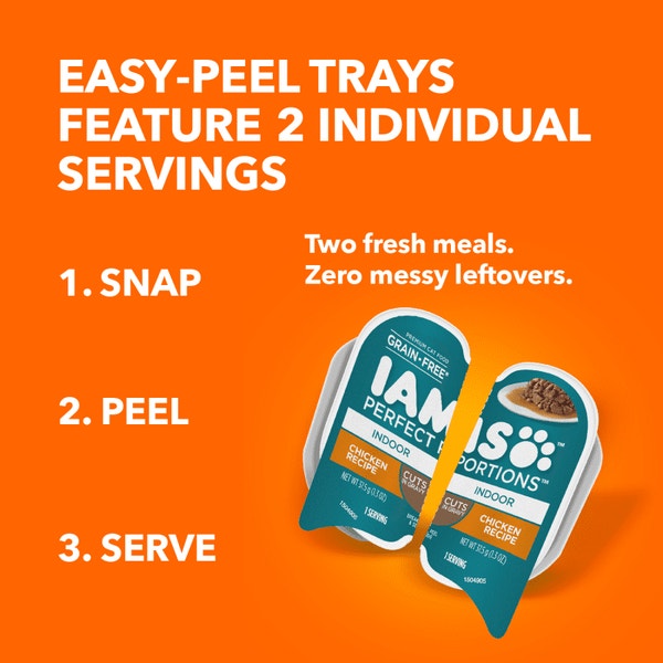 IAMS™ PERFECT PORTIONS™ INDOOR CUTS IN GRAVY - CHICKEN RECIPE image 3
