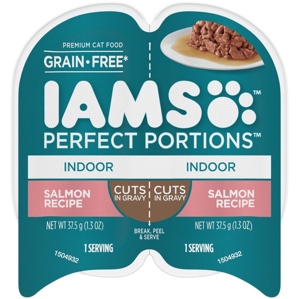 IAMS™ PERFECT PORTIONS™  INDOOR CUTS IN GRAVY - SALMON RECIPE image 1