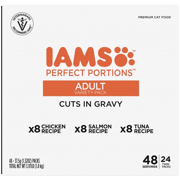IAMS™ PERFECT PORTIONS™ Wet Cat Food Cuts in Gravy, Variety Pack Recipe image 1