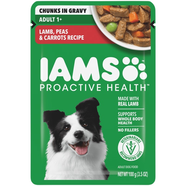 IAMS Proactive Health Adult Lamb, Peas and Carrots Recipe Wet Dog Food image 1