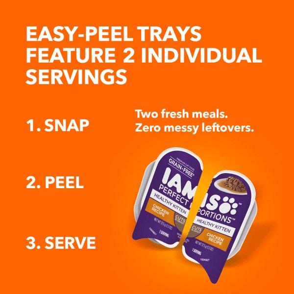 IAMS™ PERFECT PORTIONS™ HEALTHY KITTEN CUTS IN GRAVY - CHICKEN RECIPE image 3
