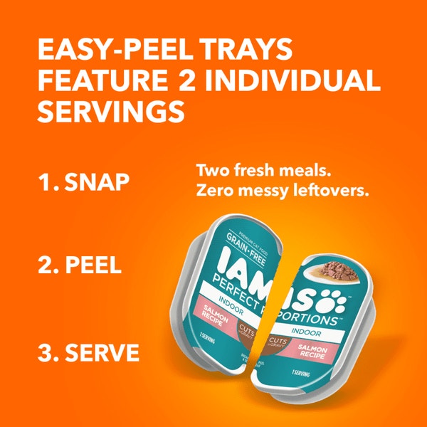 IAMS™ PERFECT PORTIONS™ INDOOR  CUTS IN GRAVY VARIETY PACK- TUNA RECIPE & SALMON RECIPE 12CT image 4