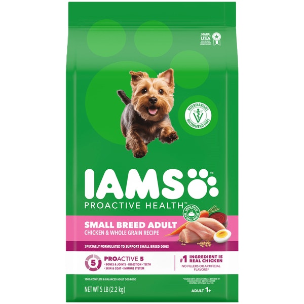 IAMS Proactive Health Small Breed Adult Chicken & Whole Grain Recipe Dry Dog Food, (4) 5 Lb Bags image 1