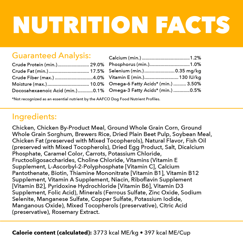 IAMS Proactive Health Dry Puppy Food Chicken, (4) 5 lb. Bags guaranteed analysis image