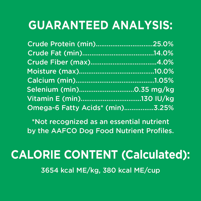 IAMS Proactive Health Adult Minichunks Chicken & Whole Grain Recipe Dry Dog Food, 38.5 Lb Bag guaranteed analysis image