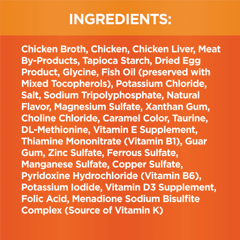 IAMS™ PERFECT PORTIONS™ HEALTHY ADULT CUTS IN GRAVY - CHICKEN RECIPE ingredients image