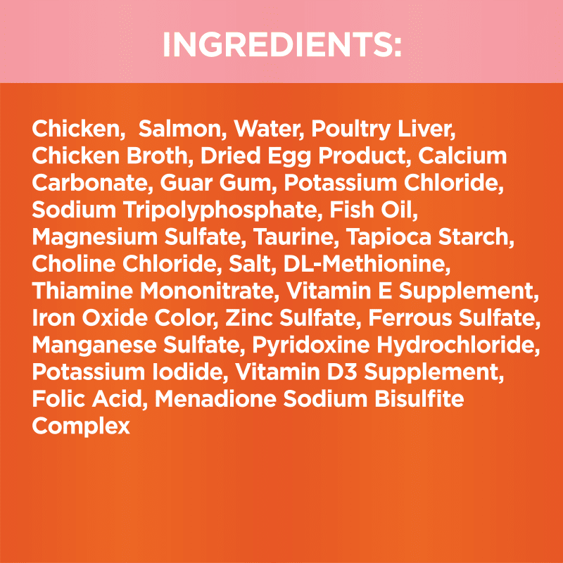 IAMS™ PERFECT PORTIONS™ HEALTHY ADULT PATÉ - SALMON RECIPE ingredients image