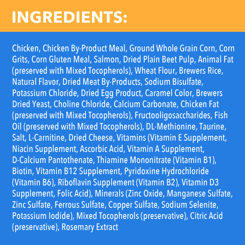 IAMS™ HEALTHY ENJOYMENT™ Dry Cat Chicken & Salmon ingredients image