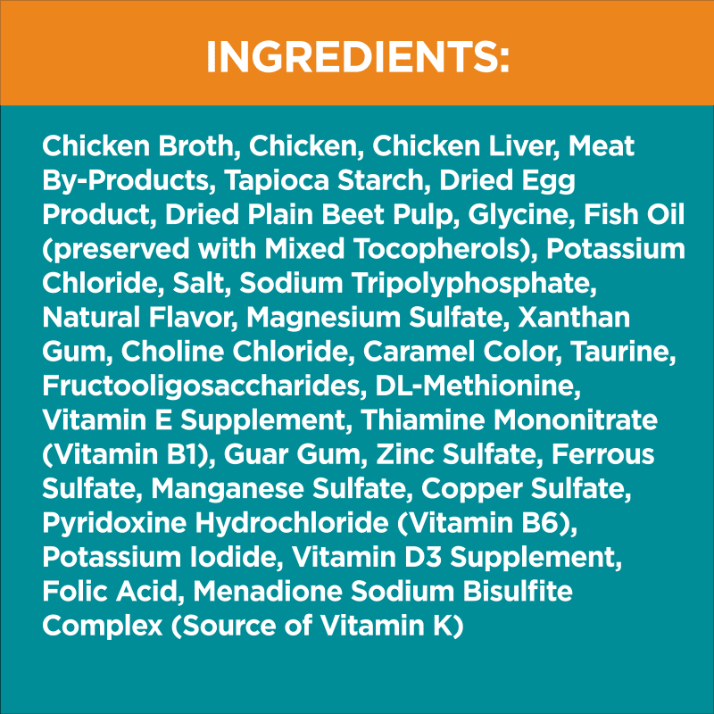 IAMS™ PERFECT PORTIONS™ INDOOR CUTS IN GRAVY - CHICKEN RECIPE ingredients image