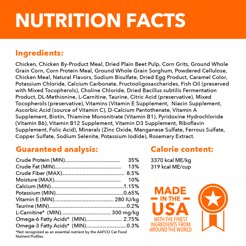 IAMS™ HEALTHY WEIGHT DRY CAT ingredients image