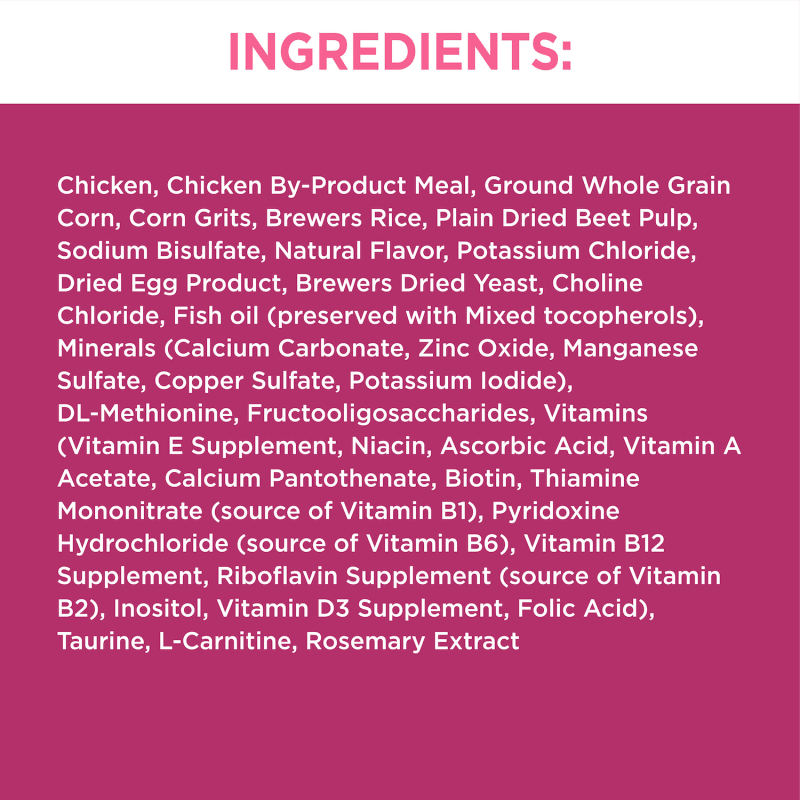 IAMS™ PROACTIVE HEALTH™ URINARY TRACT HEALTH WITH CHICKEN ingredients image