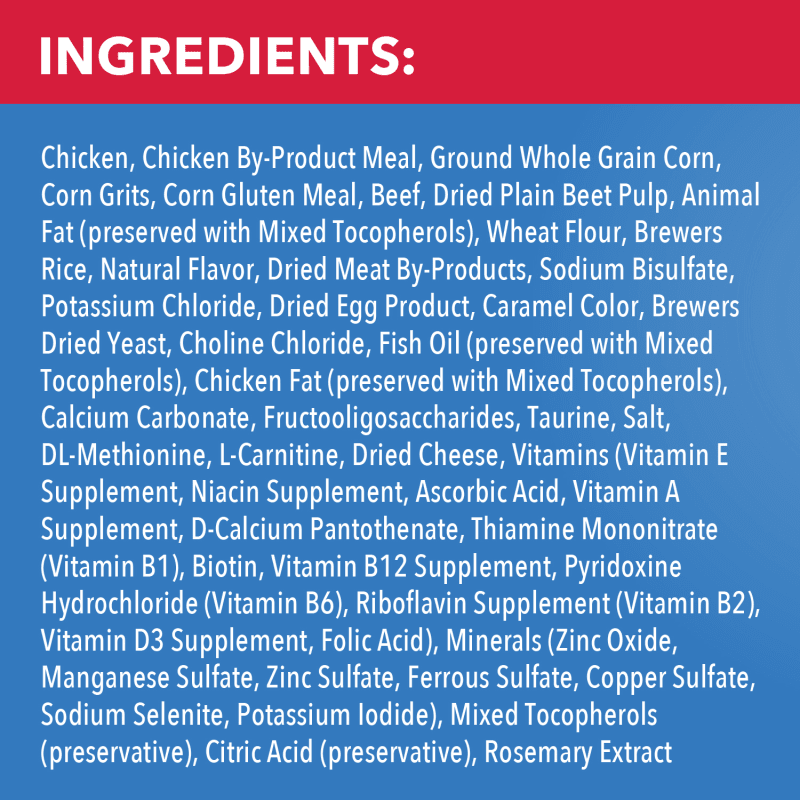 IAMS™ HEALTHY ENJOYMENT™ Dry Cat Chicken & Beef ingredients image
