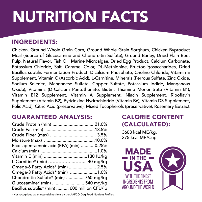 IAMS™ ADVANCED HEALTH™ MOBILITY SUPPORT ingredients image