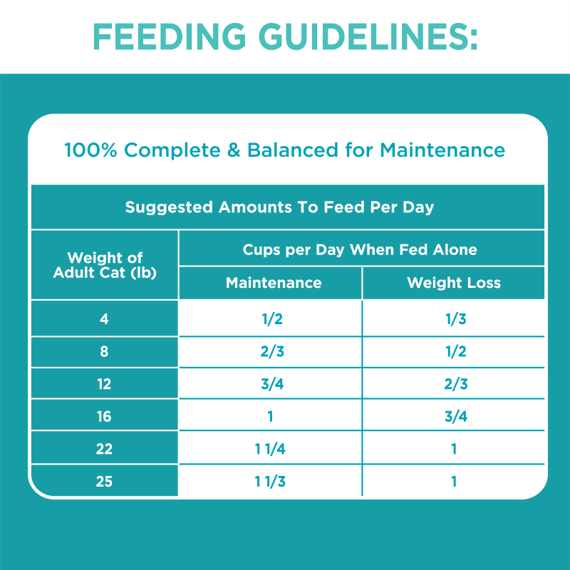 IAMS™ PROACTIVE HEALTH™ ADULT INDOOR WEIGHT & HAIRBALL CARE WITH CHICKEN & TURKEY feeding guidelines image
