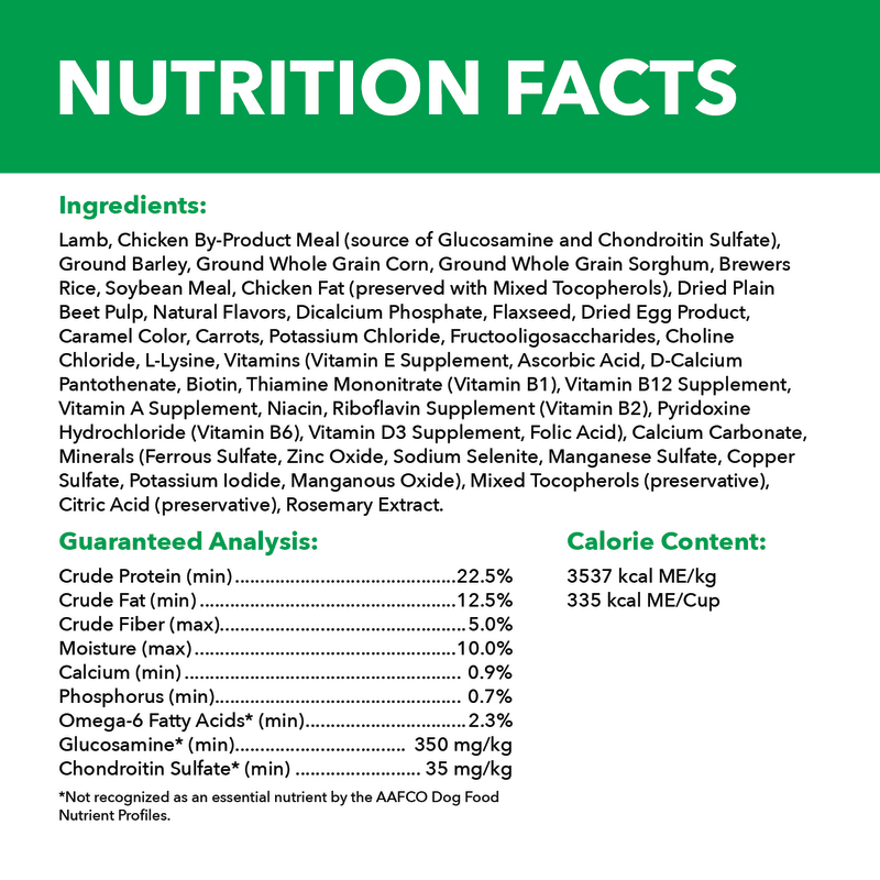 IAMS™ LARGE BREED LAMB & RICE ingredients image