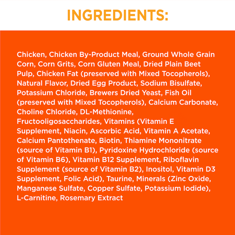 IAMS™ PROACTIVE HEALTH™ HEALTHY ADULT WITH CHICKEN ingredients image
