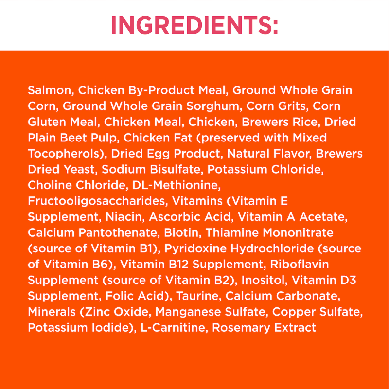 IAMS™ PROACTIVE HEALTH™ HEALTHY ADULT WITH SALMON ingredients image
