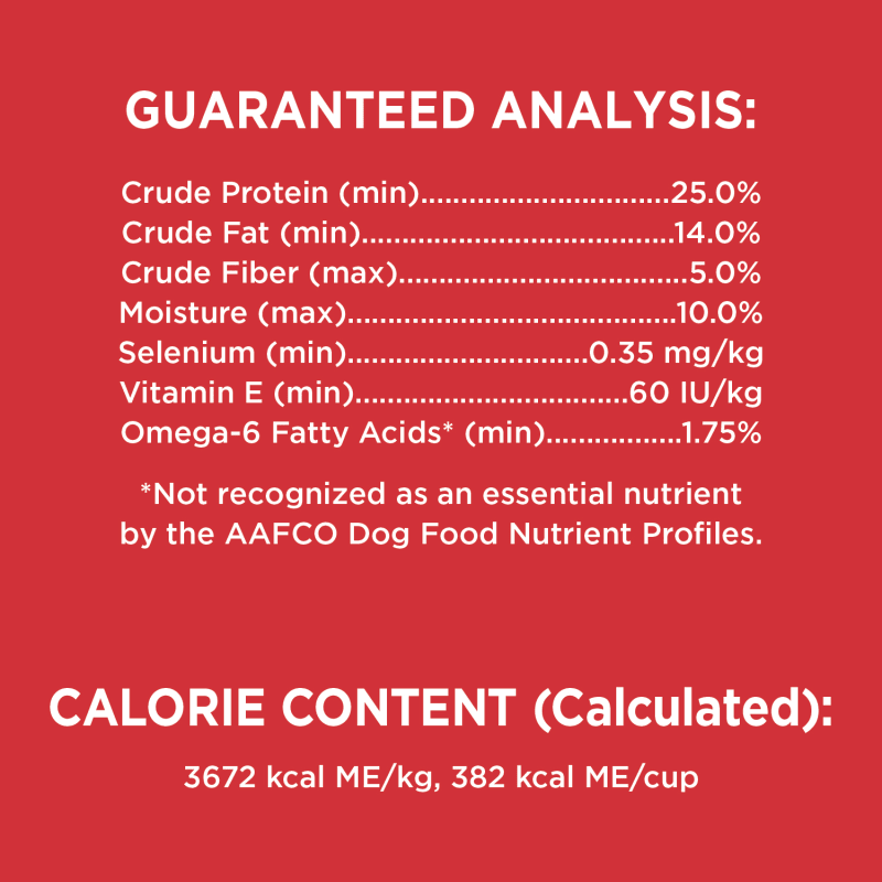 IAMS Proactive Health Adult Minichunks Lamb & Rice Recipe Dry Dog Food, 38.5 Lb Bag guaranteed analysis image