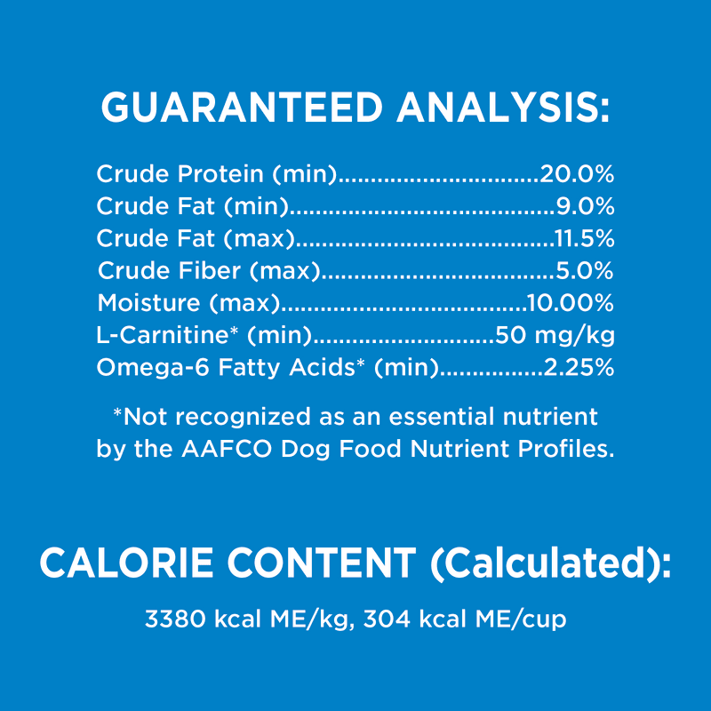 IAMS™ HEALTHY WEIGHT guaranteed analysis image