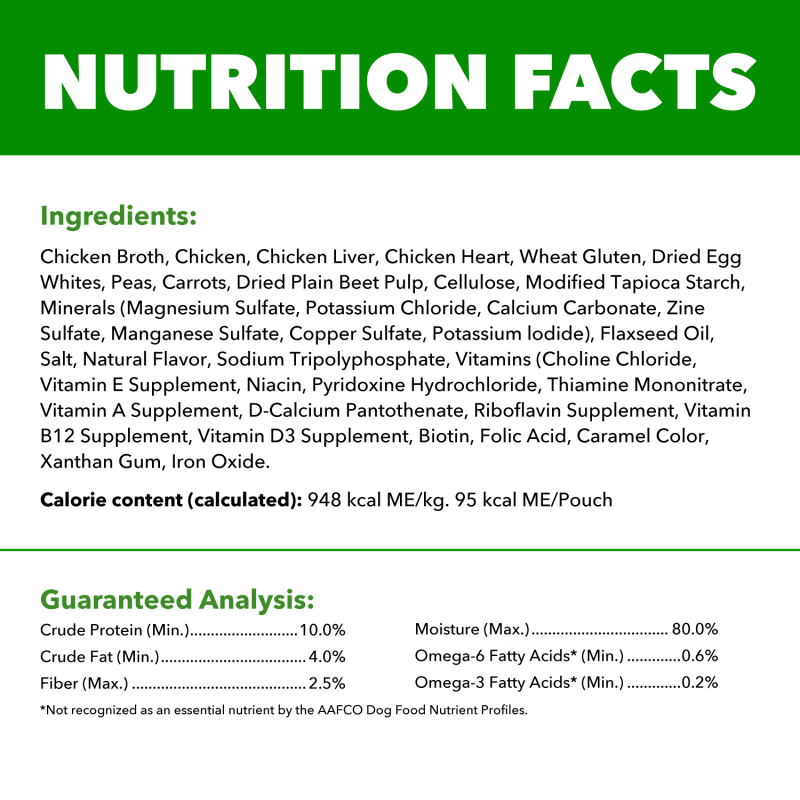 IAMS Proactive Health Adult Chicken, Peas and Carrots Recipe Wet Dog Food guaranteed analysis image