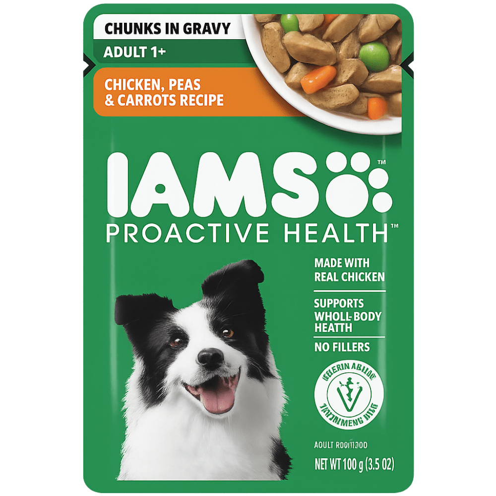 IAMS Proactive Health Adult Chicken, Peas and Carrots Recipe Wet