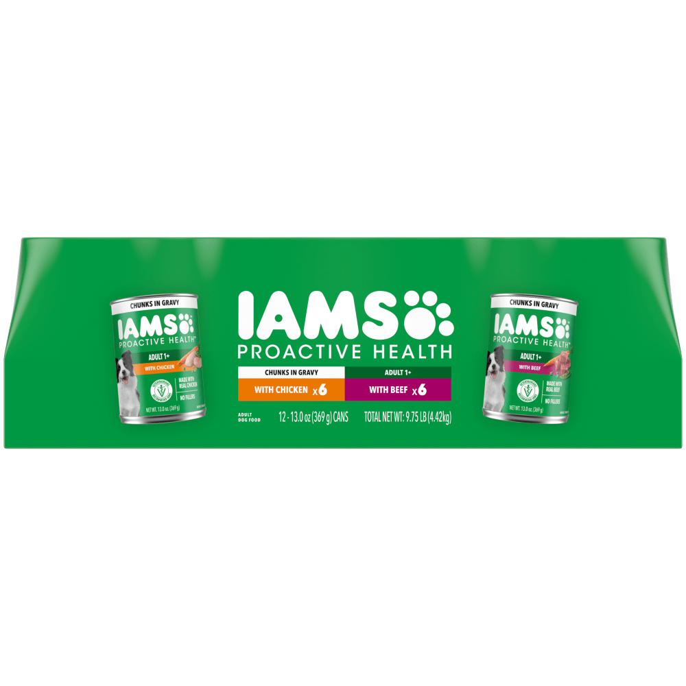 IAMS™ ADULT CHICKEN AND BEEF CHUNKS IN GRAVY VARIETY PACK
