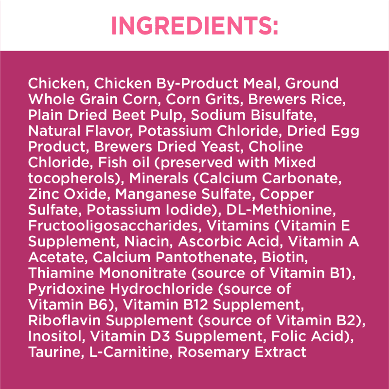 IAMS™ PROACTIVE HEALTH™ URINARY TRACT HEALTH WITH CHICKEN ingredients image