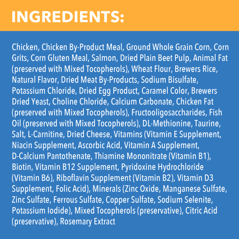 IAMS™ HEALTHY ENJOYMENT™ Dry Cat Chicken & Salmon ingredients image