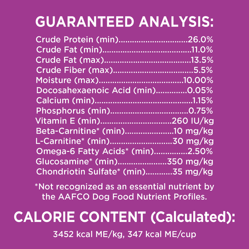 IAMS™ HEALTHY AGING LARGE BREED guaranteed analysis image