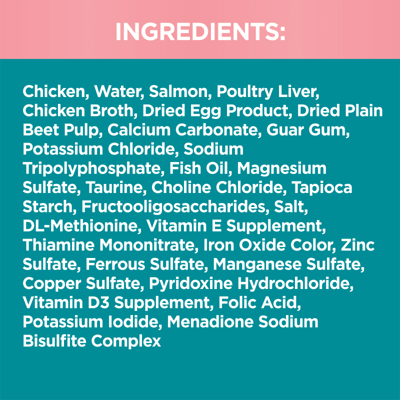 IAMS™ PERFECT PORTIONS™ INDOOR PATÉ VARIETY PACK- SALMON RECIPE & TURKEY RECIPE 12CT ingredients image 1