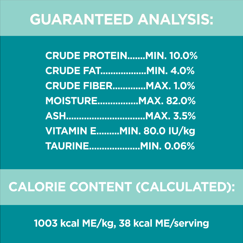 IAMS™ PERFECT PORTIONS™ INDOOR CUTS IN GRAVY - TUNA RECIPE guaranteed analysis image