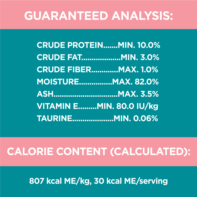 IAMS™ PERFECT PORTIONS™  INDOOR CUTS IN GRAVY - SALMON RECIPE guaranteed analysis image